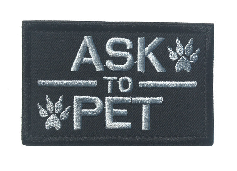 Service Dog/Ask to Pet Embroidery Badge