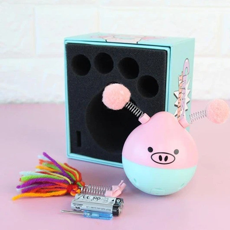 Automatic PomPom Crazy Tumbler Pet Toy