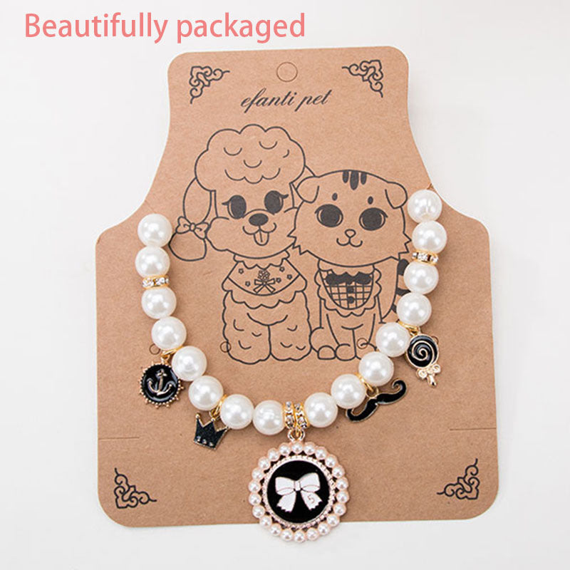 Small Pet Pearl Collar