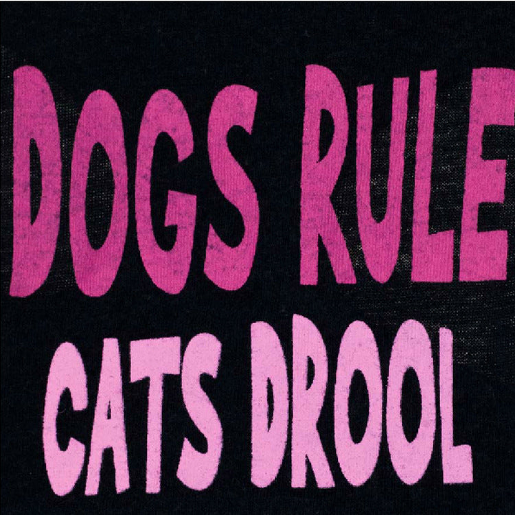 Cotton Black & Pink Dogs Rule Shirt
