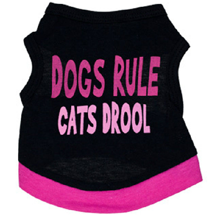 Cotton Black & Pink Dogs Rule Shirt
