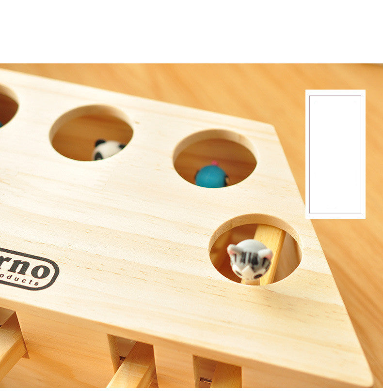 Hamster Solid Wood Hamster Interactive Funny Cat Toy