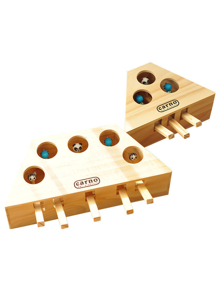 Hamster Solid Wood Hamster Interactive Funny Cat Toy