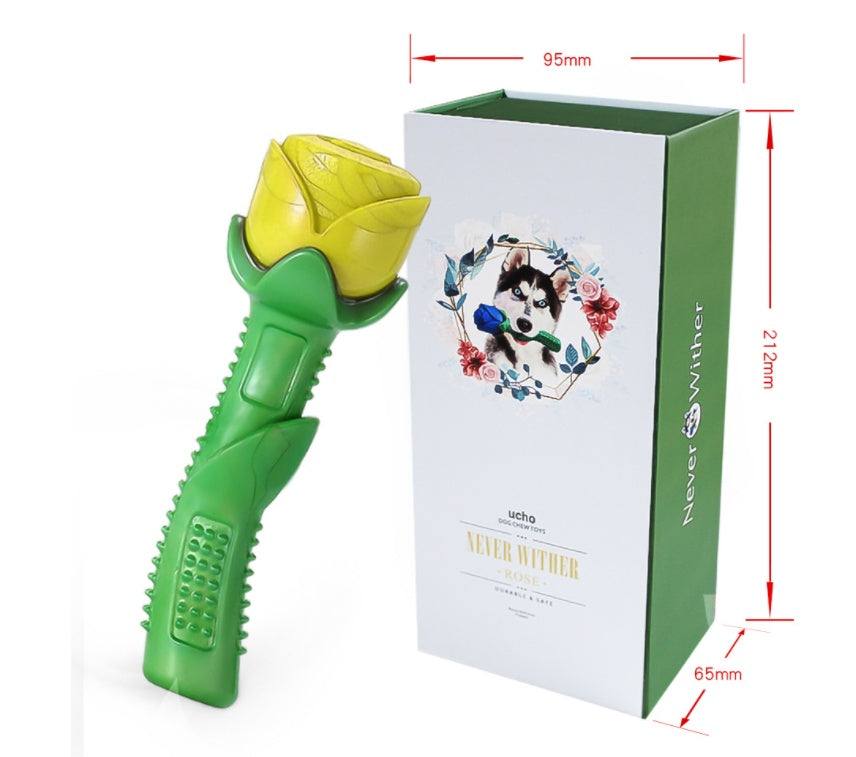 Yellow Rose Dog Teething Toy