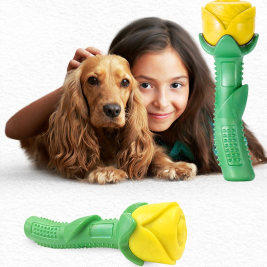 Yellow Rose Dog Teething Toy