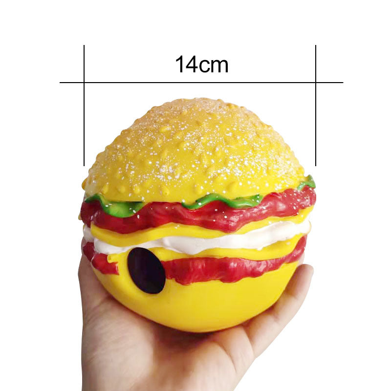 Large Hamburger Shaped Dog Toy