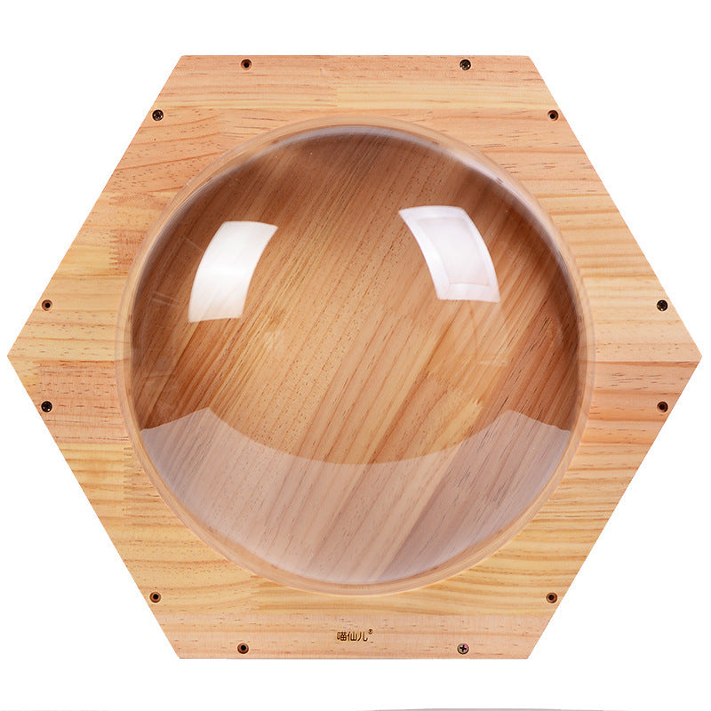 Hexagonal Solid Wood Luxury Wall Steps for Cats