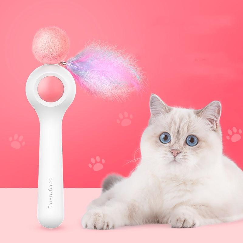 Gravity Cat Stick Toy with Ball