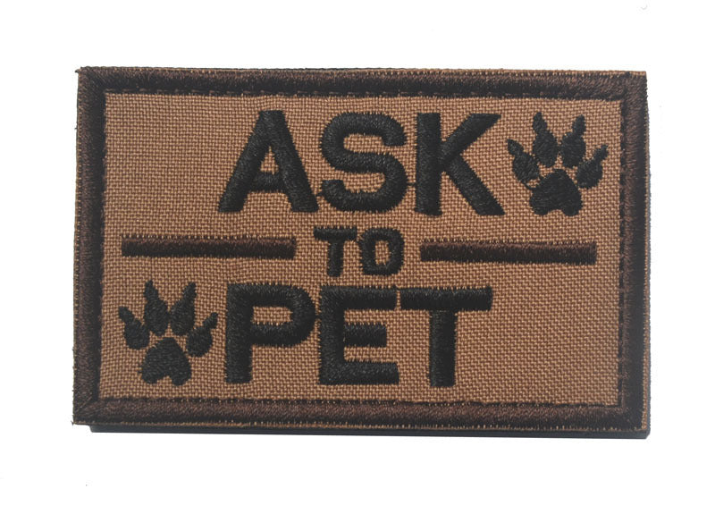 Service Dog/Ask to Pet Embroidery Badge