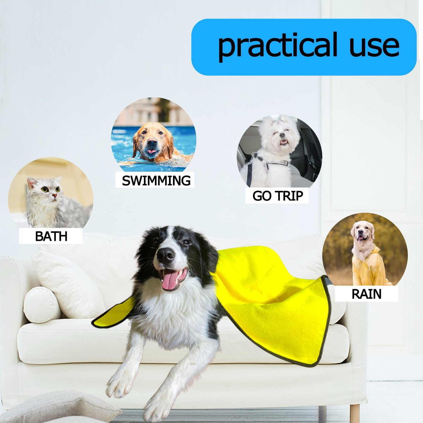 Super Absorbent Quick Drying Micro-Fiber Pet Towel/Robe