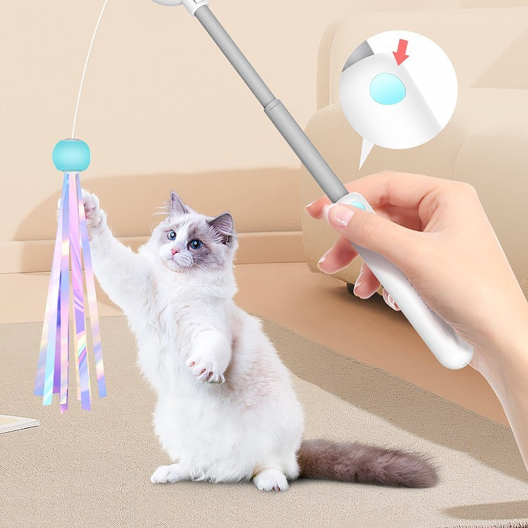 Retractable Chewable Cat Toy Stick