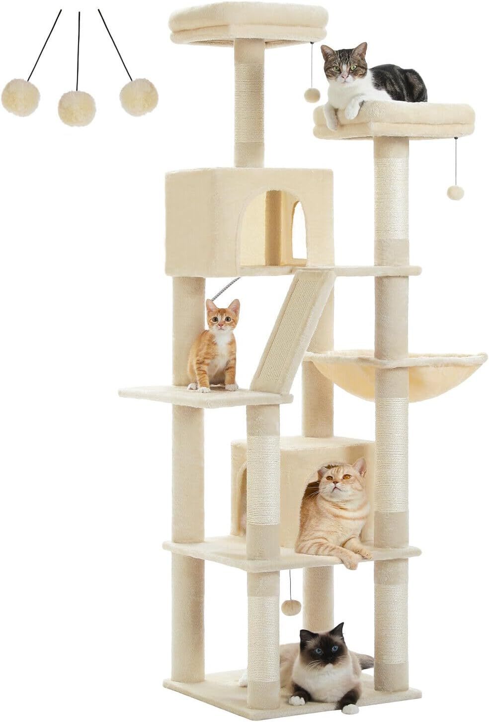 PAWZ 180cm Large Multi Cat Tree For Indoor Cats