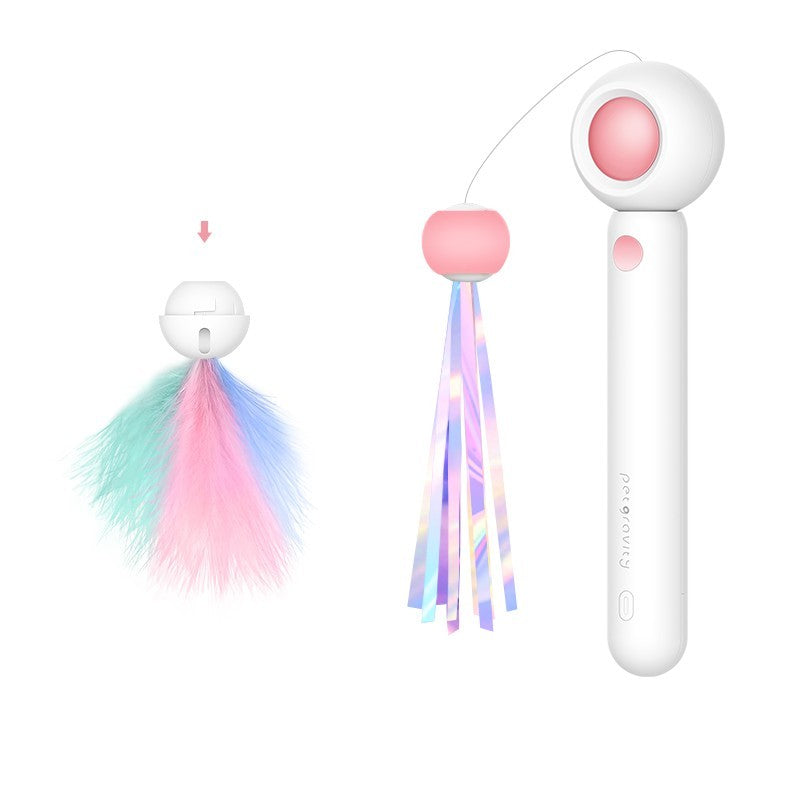 Retractable Chewable Cat Toy Stick