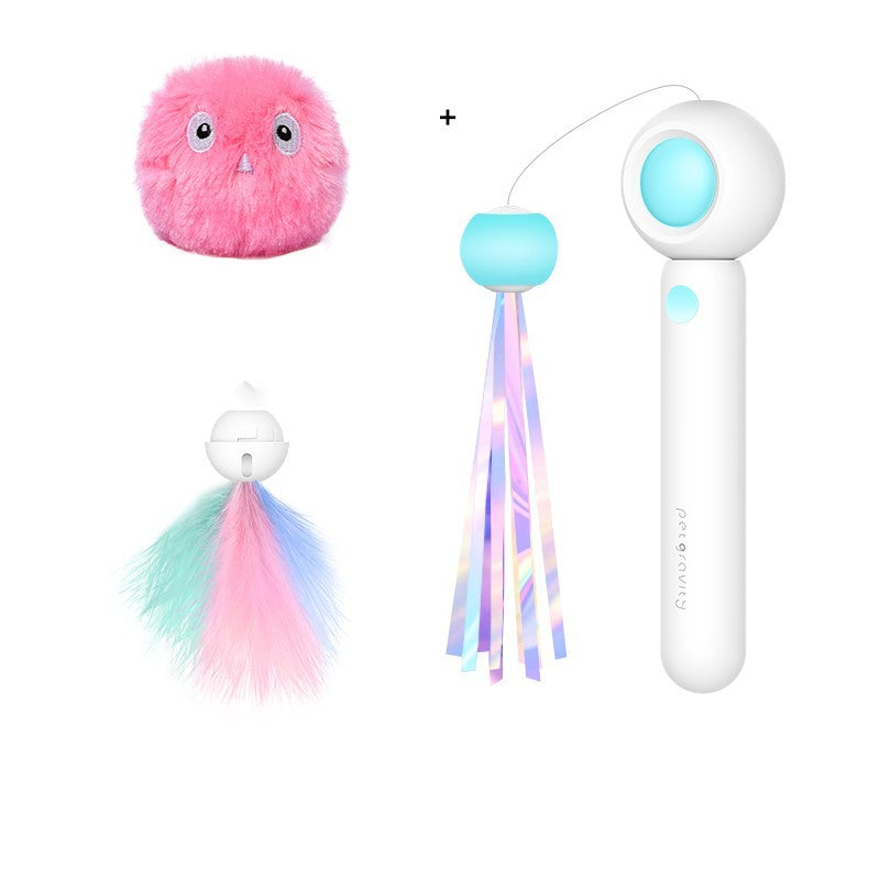 Retractable Chewable Cat Toy Stick