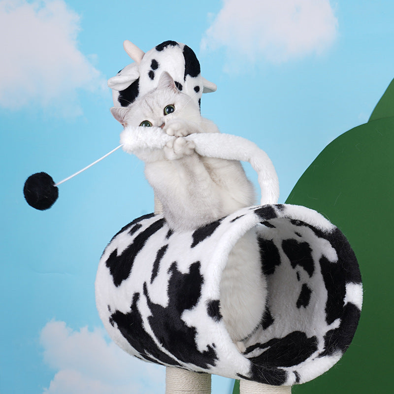 Cow Cat Climbing Frame Scratching Post