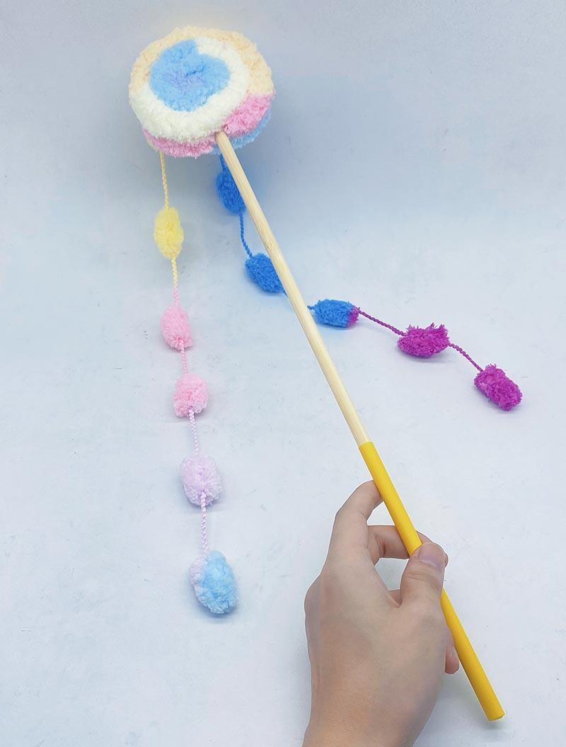 Cute Cat Velvet Lollipop Shape Cat Toy