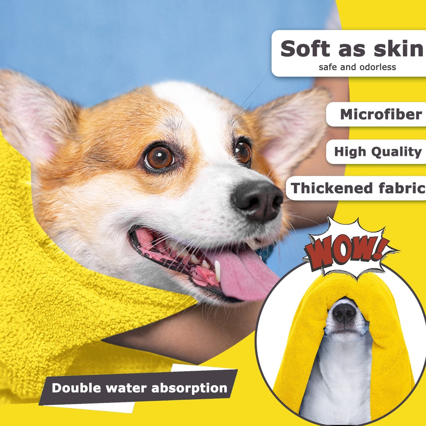 Super Absorbent Quick Drying Micro-Fiber Pet Towel/Robe