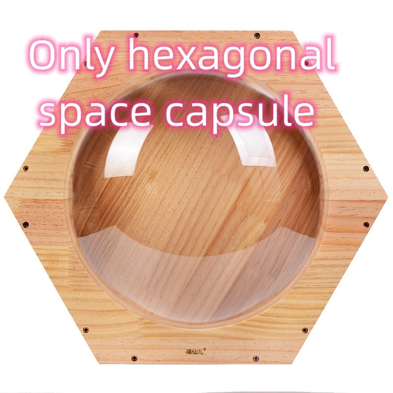 Hexagonal Solid Wood Luxury Wall Steps for Cats