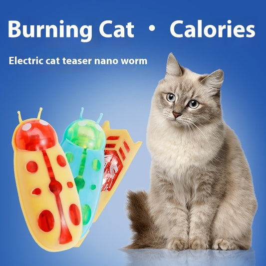 Electric Laser Worm Cat Teeth Cleaner and Toy