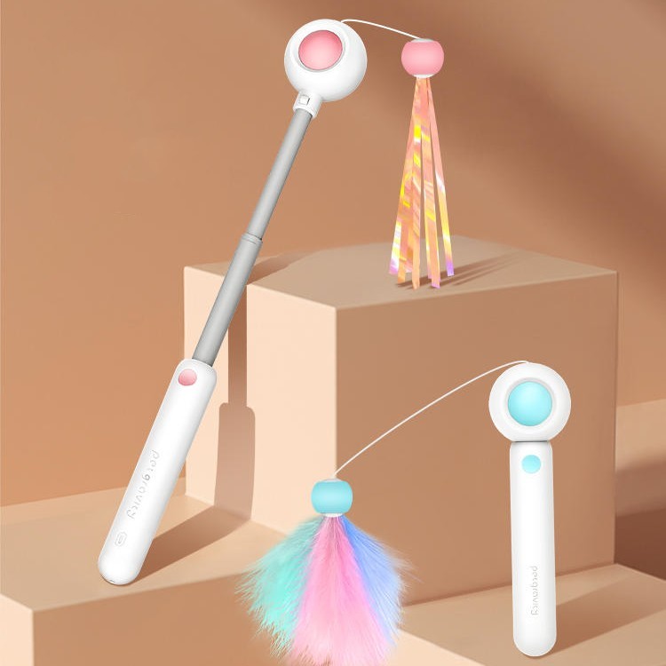 Retractable Chewable Cat Toy Stick