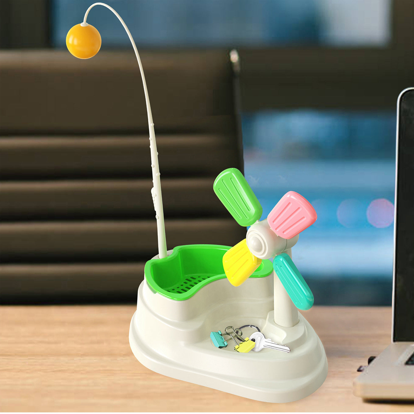 Interactive Indoor Cat Toy With Grass