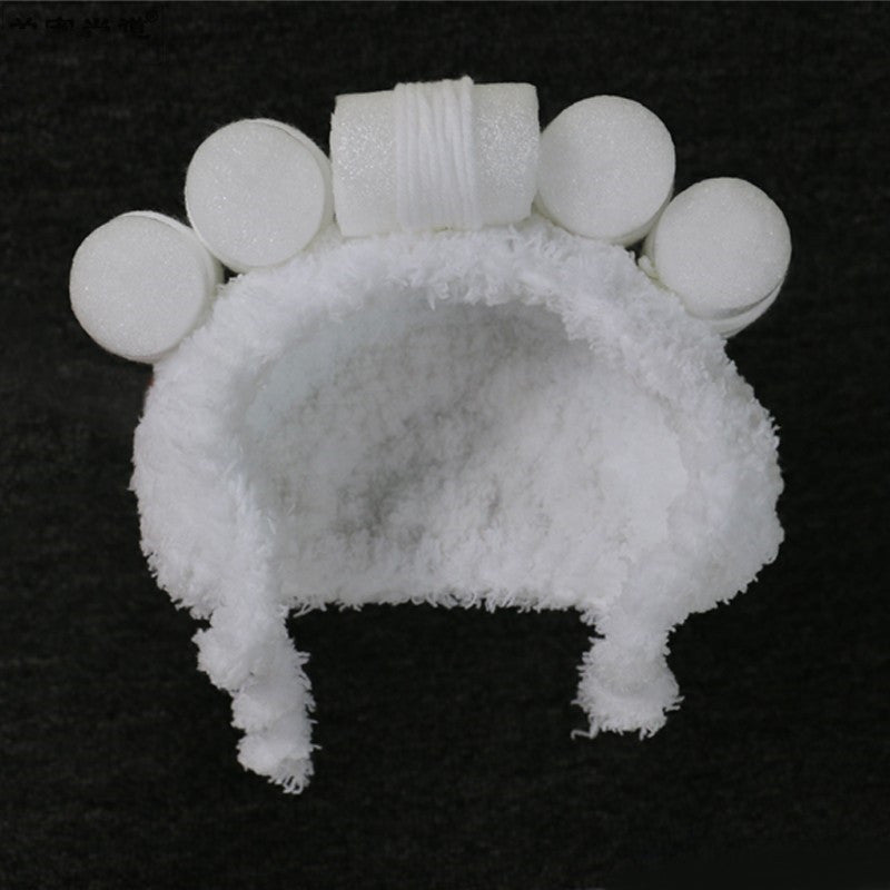 Wig With Curlers Headgear for Cats